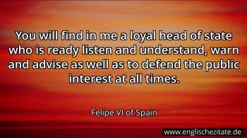 Englisches Zitat von Felipe VI of Spain als Bild