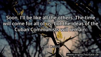 Englisches Zitat von Fidel Castro als Bild