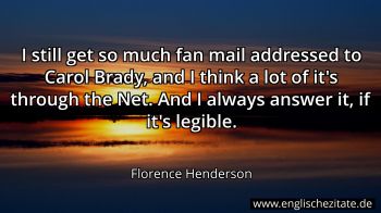 Englisches Zitat von Florence Henderson als Bild