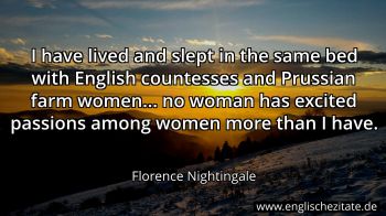 Englisches Zitat von Florence Nightingale als Bild