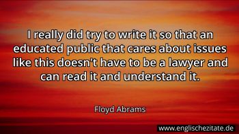 Englisches Zitat von Floyd Abrams als Bild