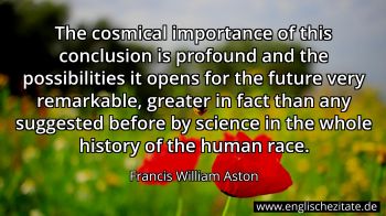 Englisches Zitat von Francis William Aston als Bild