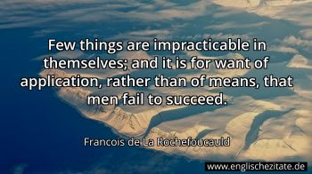 Englisches Zitat von Francois de La Rochefoucauld als Bild