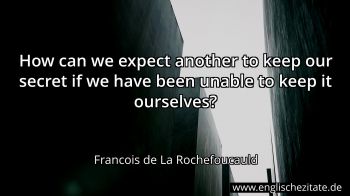 Englisches Zitat von Francois de La Rochefoucauld als Bild