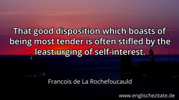 Englisches Zitat von Francois de La Rochefoucauld als Bild