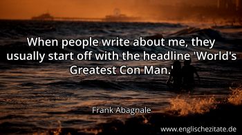 Englisches Zitat von Frank Abagnale als Bild