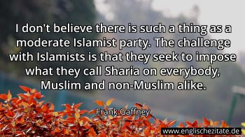Englisches Zitat von Frank Gaffney als Bild