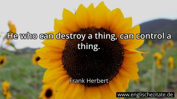 Englisches Zitat von Frank Herbert als Bild