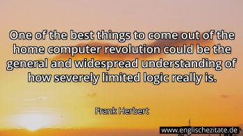 Englisches Zitat von Frank Herbert als Bild
