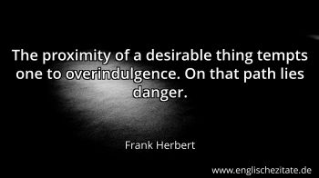 Englisches Zitat von Frank Herbert als Bild
