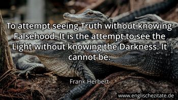 Englisches Zitat von Frank Herbert als Bild