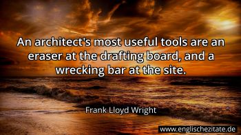 Englisches Zitat von Frank Lloyd Wright als Bild