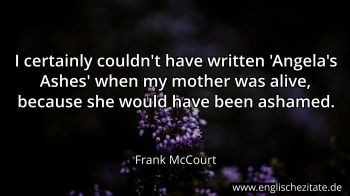 Englisches Zitat von Frank McCourt als Bild