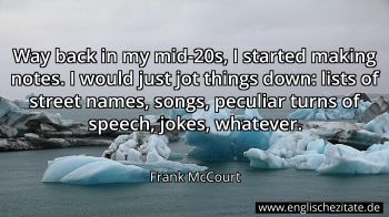 Englisches Zitat von Frank McCourt als Bild