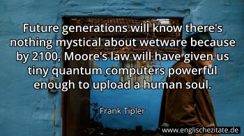Englisches Zitat von Frank Tipler als Bild