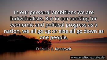 Englisches Zitat von Franklin D. Roosevelt als Bild
