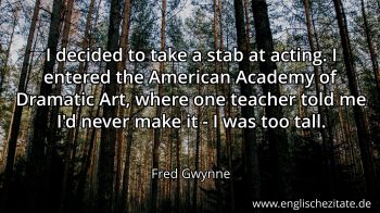 Englisches Zitat von Fred Gwynne als Bild