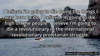 Englisches Zitat von Fred Hampton als Bild