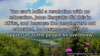 Englisches Zitat von Fred Hampton als Bild