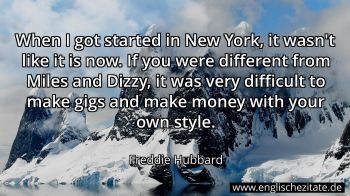 Englisches Zitat von Freddie Hubbard als Bild