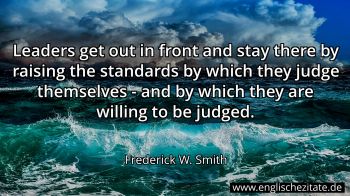 Englisches Zitat von Frederick W. Smith als Bild