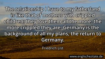 Englisches Zitat von Friedrich List als Bild