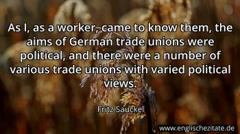 Englisches Zitat von Fritz Sauckel als Bild
