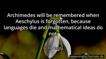 Englisches Zitat von G. H. Hardy als Bild