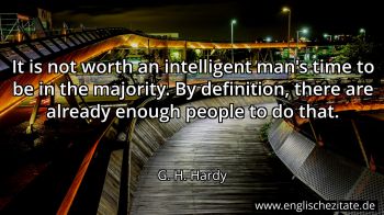 Englisches Zitat von G. H. Hardy als Bild