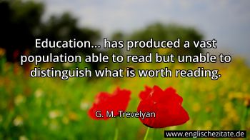 Englisches Zitat von G. M. Trevelyan als Bild