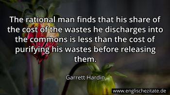 Englisches Zitat von Garrett Hardin als Bild