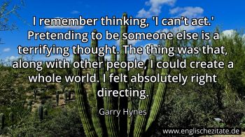 Englisches Zitat von Garry Hynes als Bild