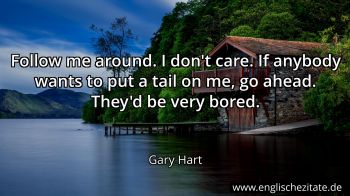 Englisches Zitat von Gary Hart als Bild