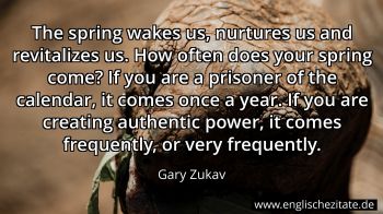 Englisches Zitat von Gary Zukav als Bild