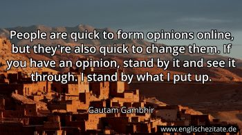 Englisches Zitat von Gautam Gambhir als Bild