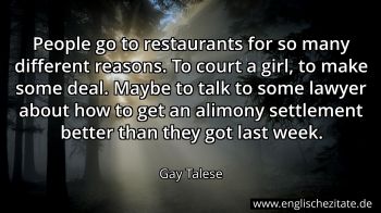 Englisches Zitat von Gay Talese als Bild