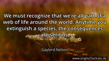 Englisches Zitat von Gaylord Nelson als Bild