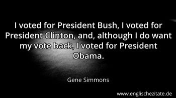 Englisches Zitat von Gene Simmons als Bild