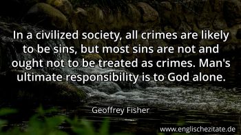 Englisches Zitat von Geoffrey Fisher als Bild