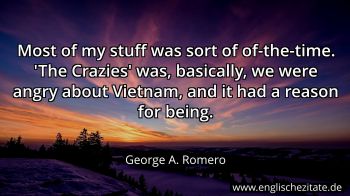 Englisches Zitat von George A. Romero als Bild