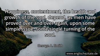 Englisches Zitat von George A. Smith als Bild