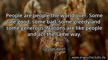 Englisches Zitat von George Aiken als Bild