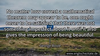 Englisches Zitat von George Boole als Bild