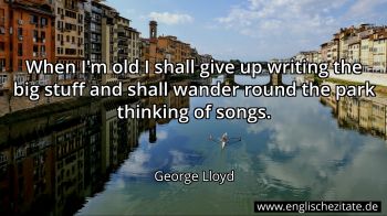 Englisches Zitat von George Lloyd als Bild