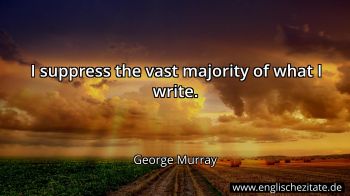 Englisches Zitat von George Murray als Bild