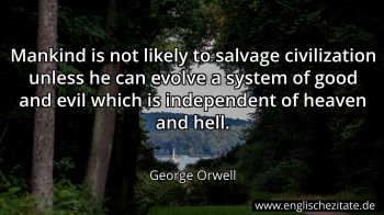 Englisches Zitat von George Orwell als Bild