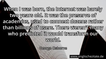 Englisches Zitat von George Osborne als Bild