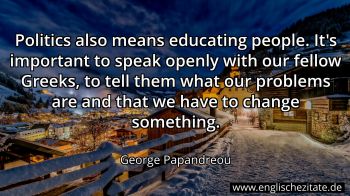 Englisches Zitat von George Papandreou als Bild