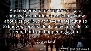 Englisches Zitat von George Takei als Bild