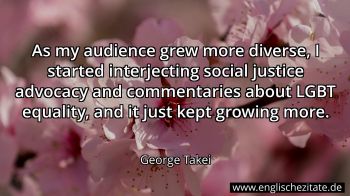 Englisches Zitat von George Takei als Bild